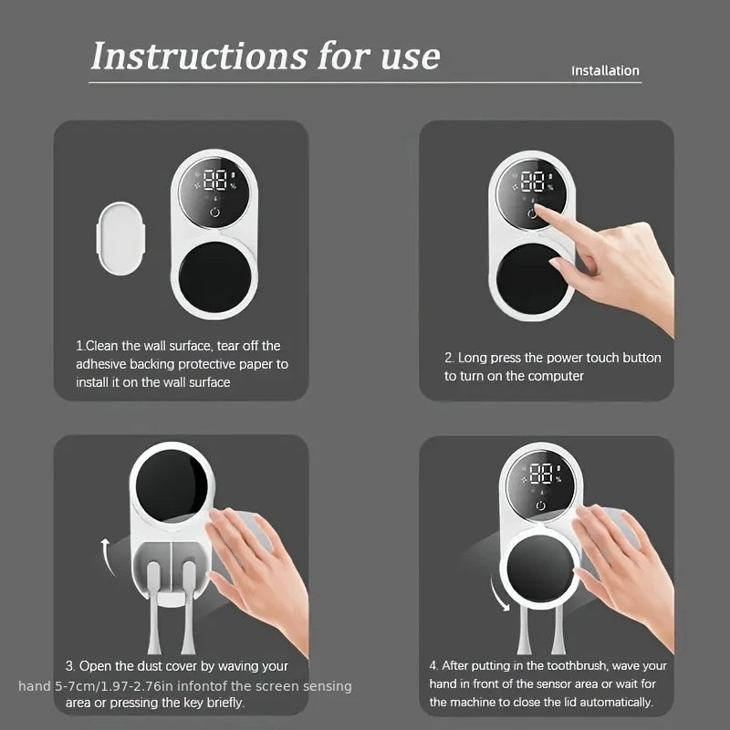 PureTooth™ UV-C Toothbrush Cleaner & Holder